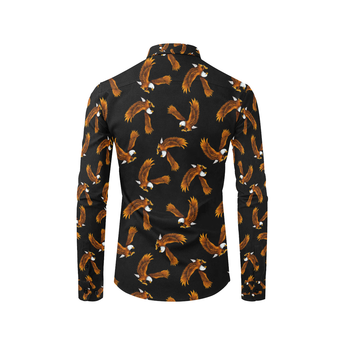 Eagles Print Pattern Men's Long Sleeve Shirt