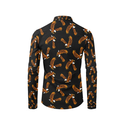 Eagles Print Pattern Men's Long Sleeve Shirt