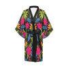 Bird Of Paradise Pattern Print Design BOP014 Women's Short Kimono