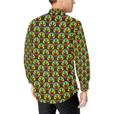 Rasta Reggae Color Design Men's Long Sleeve Shirt