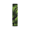 Green Neon Tropical Palm Leaves Car Seat Belt Cover