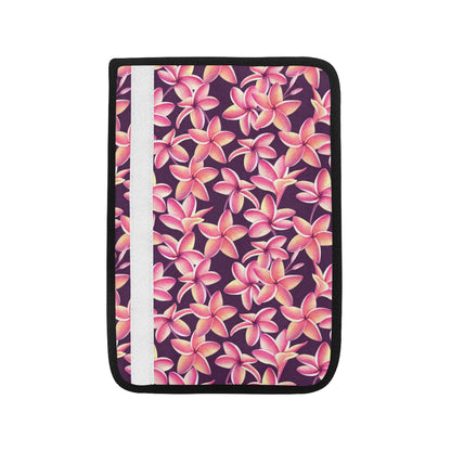 Purple Plumeria Pattern Print Design PM010 Car Seat Belt Cover
