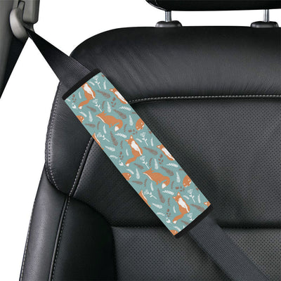 Fox Forest Print Pattern Car Seat Belt Cover