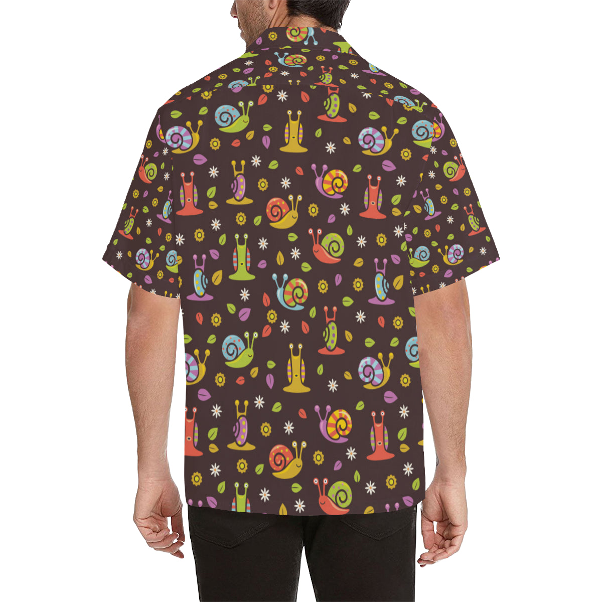 Snail Pattern Print Design 01 Men's Hawaiian Shirt