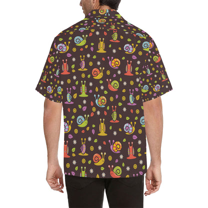 Snail Pattern Print Design 01 Men's Hawaiian Shirt