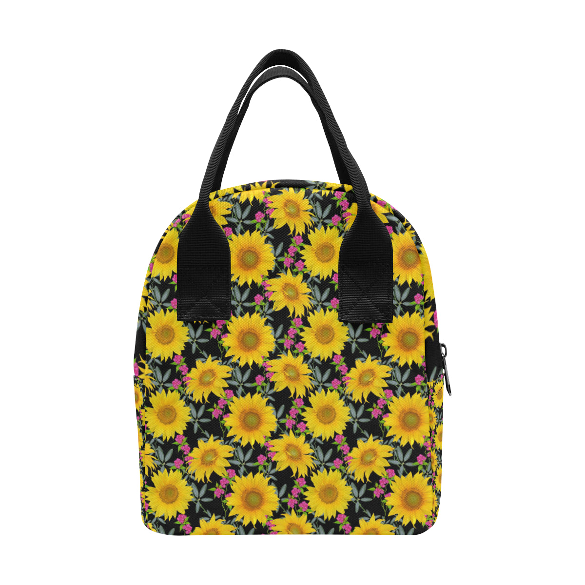 Sunflower Pattern Print Design SF014 Insulated Lunch Bag