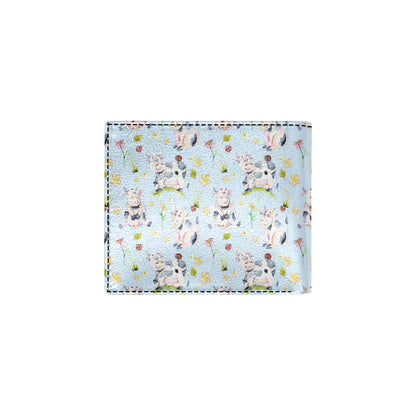Cow Happy Pattern Print Design 05 Men's ID Card Wallet