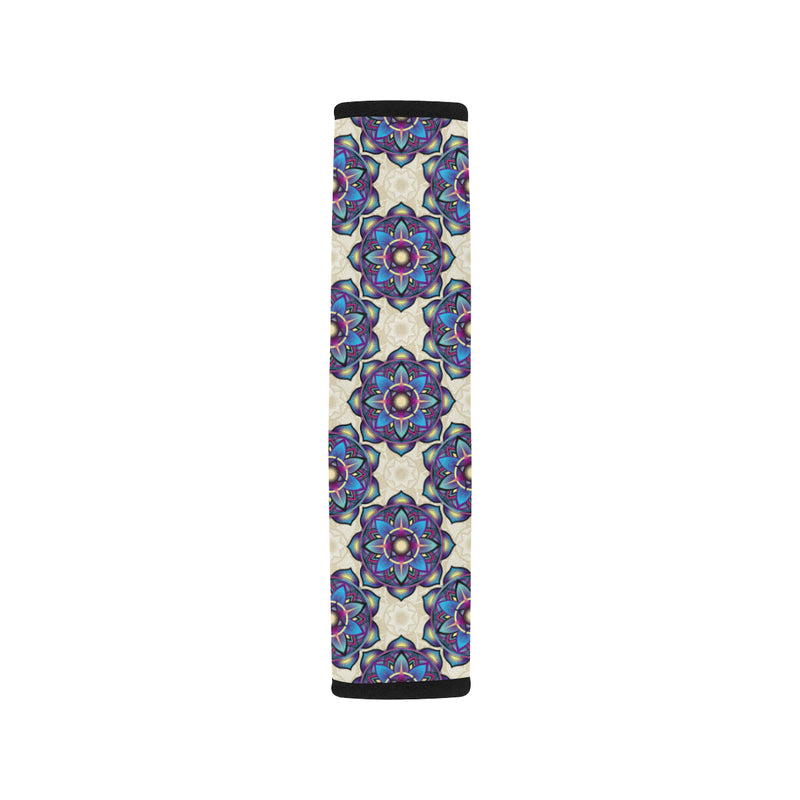 lotus Boho Pattern Print Design LO08 Car Seat Belt Cover