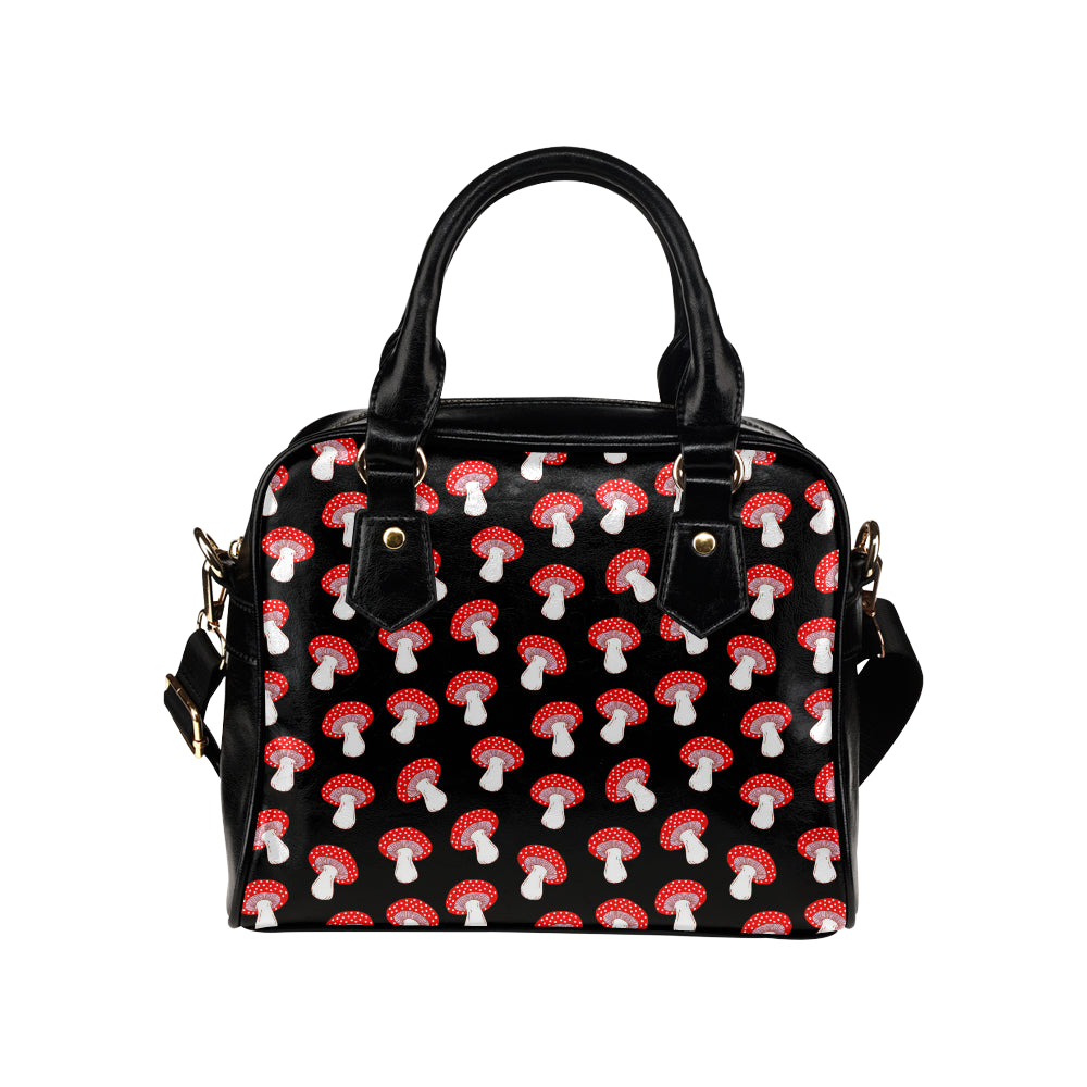 Mushroom Pattern Print Design A02 Shoulder Handbag