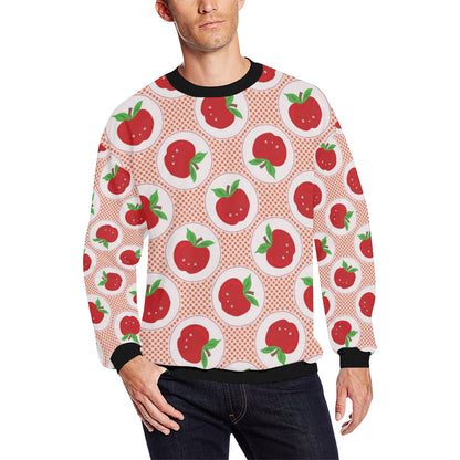 Apple Pattern Print Design AP08 Men Long Sleeve Sweatshirt