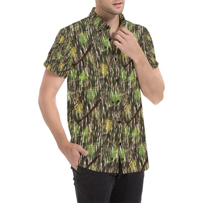 Camouflage Realtree Pattern Print Design 02 Men's Short Sleeve Button Up Shirt