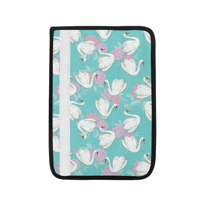 Swan Pattern Print Design 03 Car Seat Belt Cover