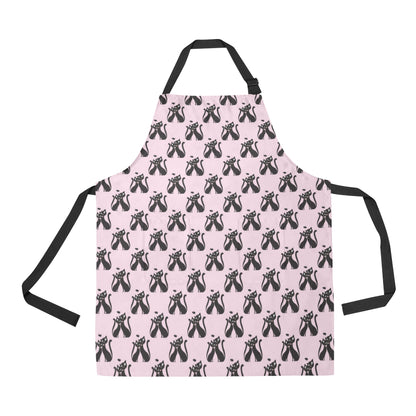 Black Cat Pattern Print Design 01 Apron with Pocket