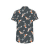 KOI Fish Pattern Print Design 04 Men's Short Sleeve Button Up Shirt