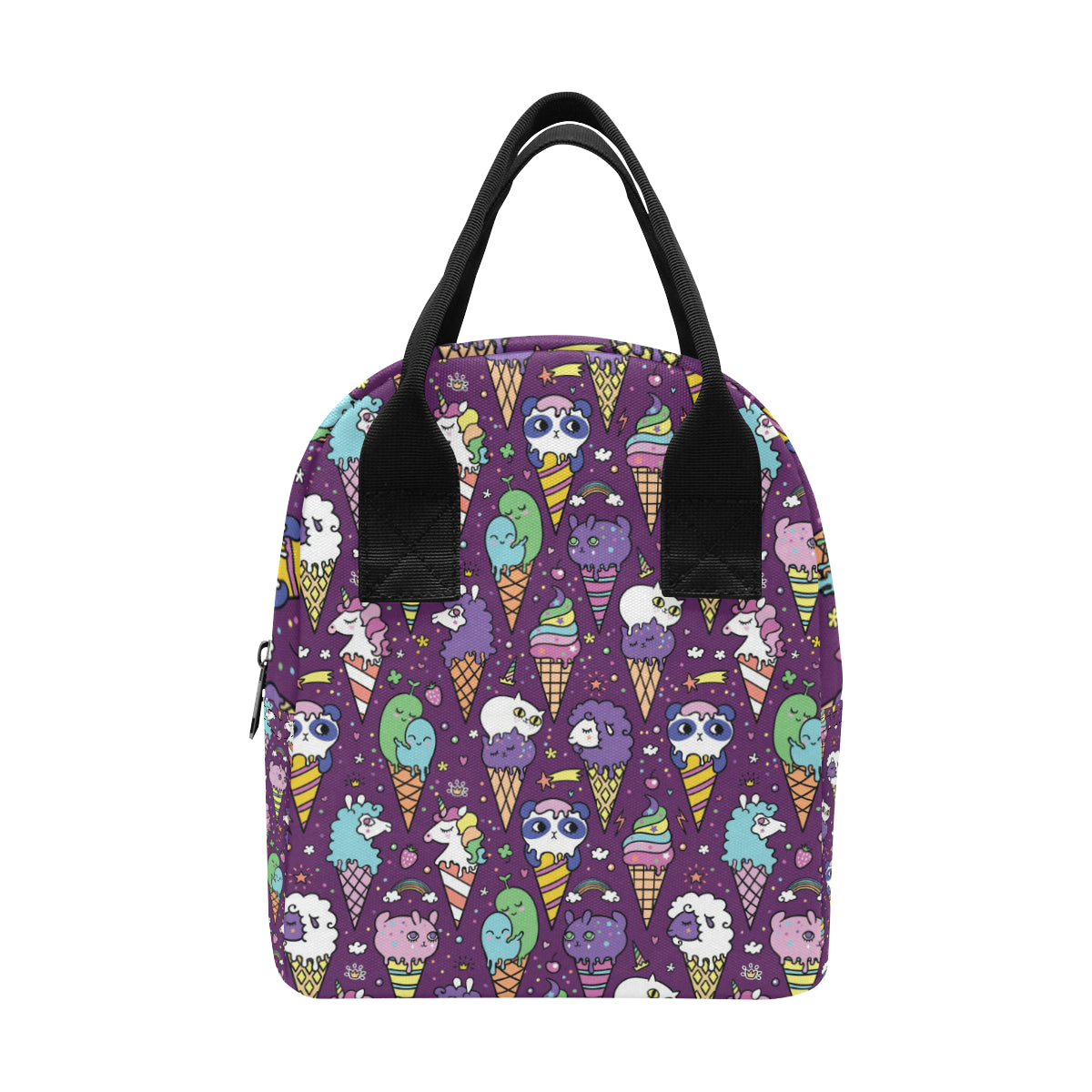Ice Cream Pattern Print Design IC07 Insulated Lunch Bag