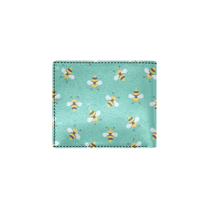 Bee Pattern Print Design 01 Men's ID Card Wallet