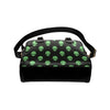 Alien Green Neon Pattern Print Design 01 Shoulder Handbag