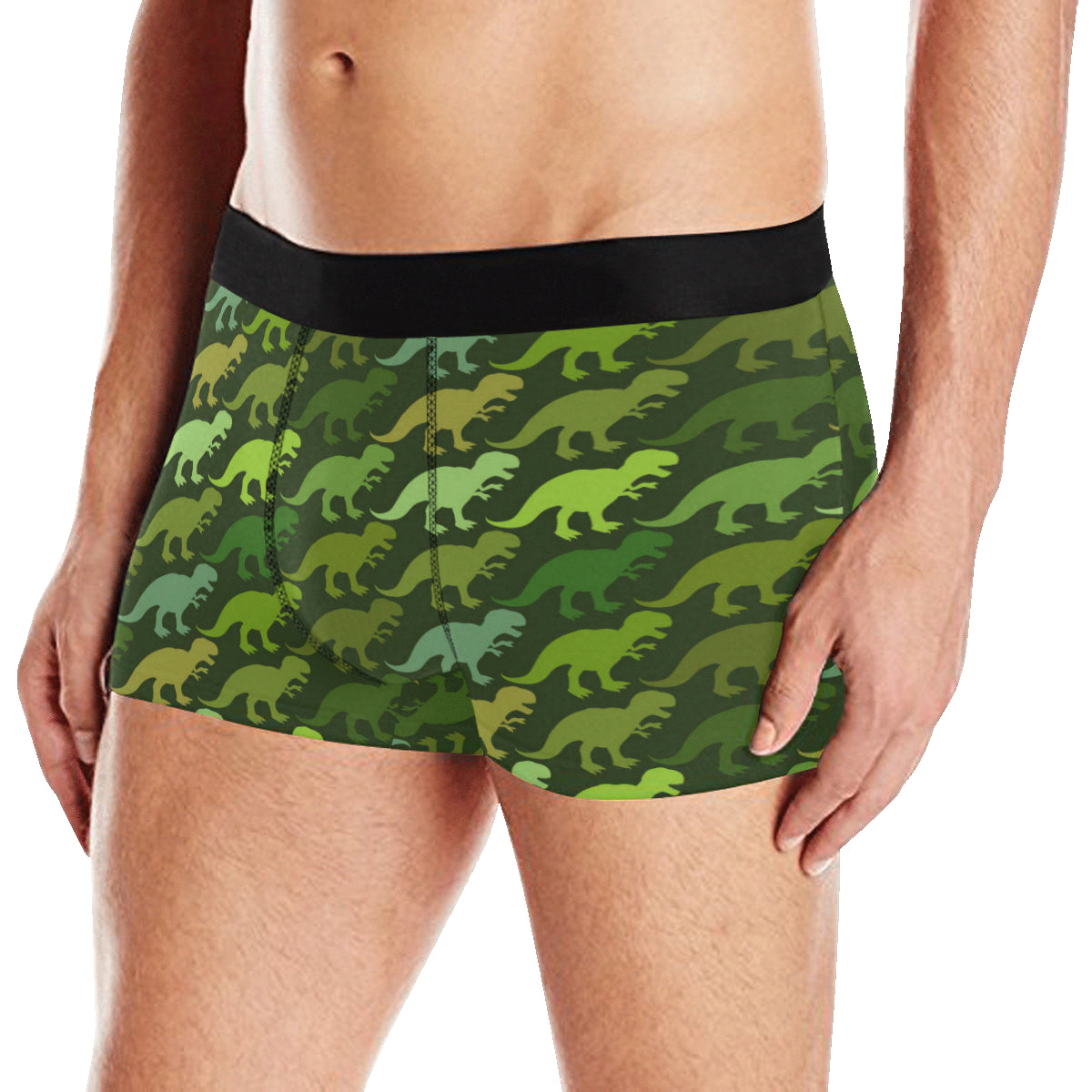 T Rex Pattern Print Design A03 Men's Boxer Briefs