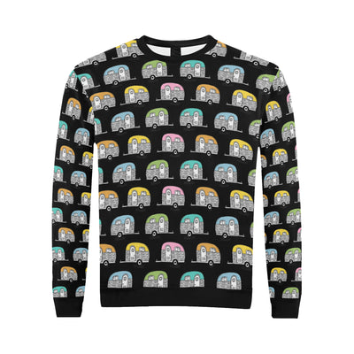 Camper Pattern Camping Themed No 2 Print Men Long Sleeve Sweatshirt