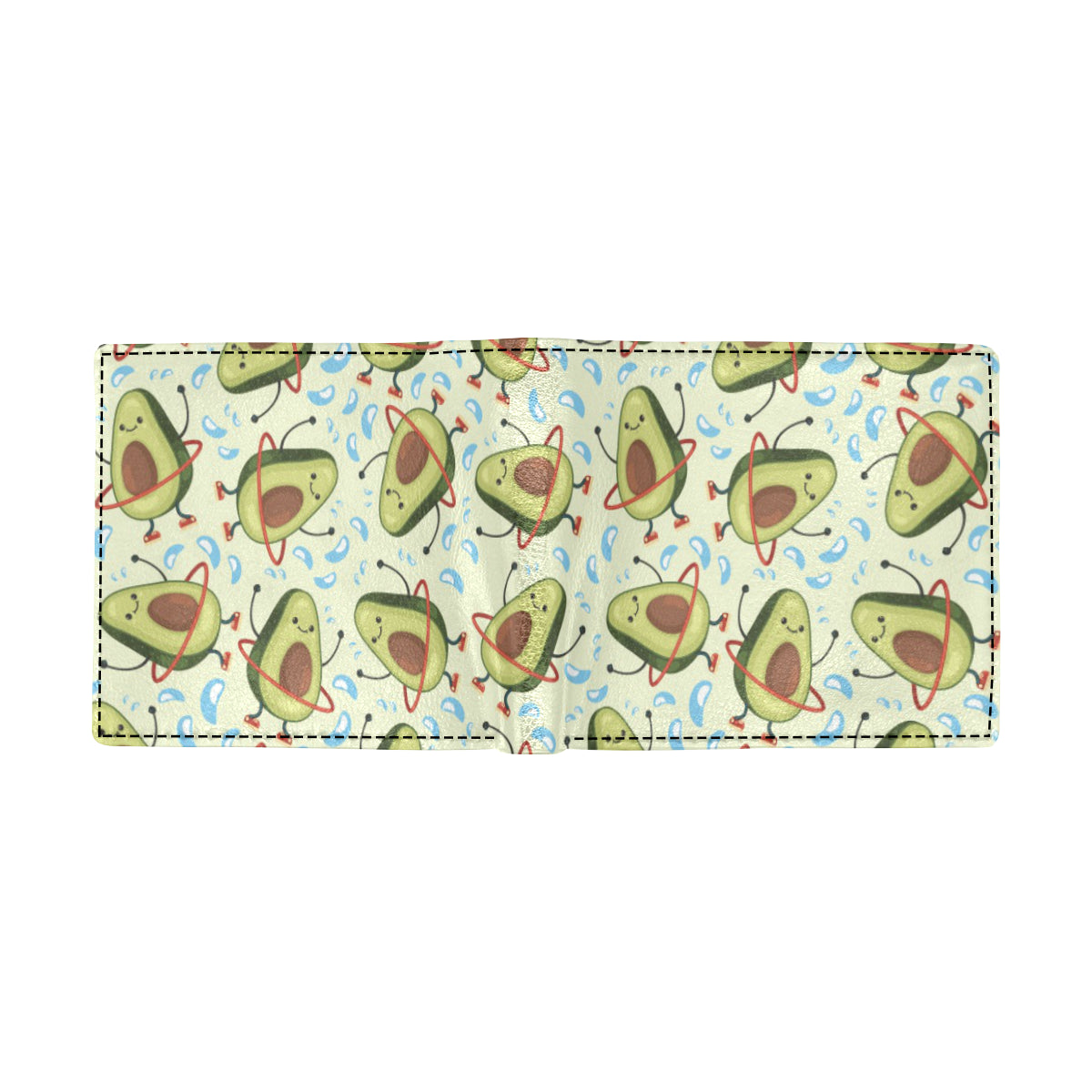 Avocado Pattern Print Design AC02 Men's ID Card Wallet