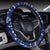 Music Note Blue Themed Print Steering Wheel Cover with Elastic Edge