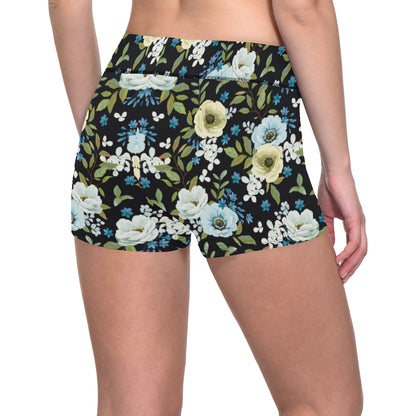 Anemone Pattern Print Design AM03 Yoga Shorts