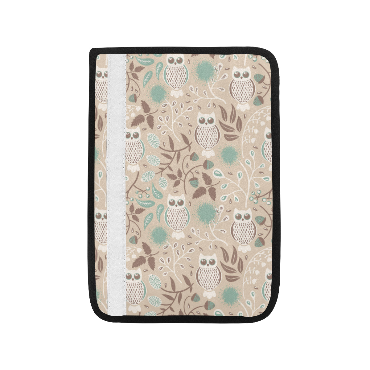 Owl Pattern Print Design A02 Car Seat Belt Cover