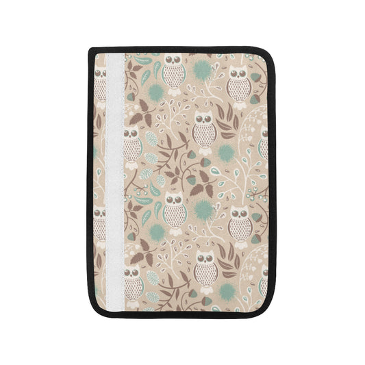 Owl Pattern Print Design A02 Car Seat Belt Cover