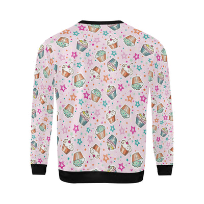 Cupcake Pattern Print Design CP03 Men Long Sleeve Sweatshirt