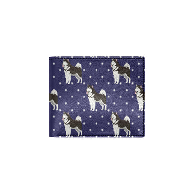 Alaskan Malamute Pattern Print Design 04 Men's ID Card Wallet