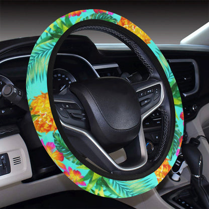 Pineapple Pattern Print Design PP010 Steering Wheel Cover with Elastic Edge