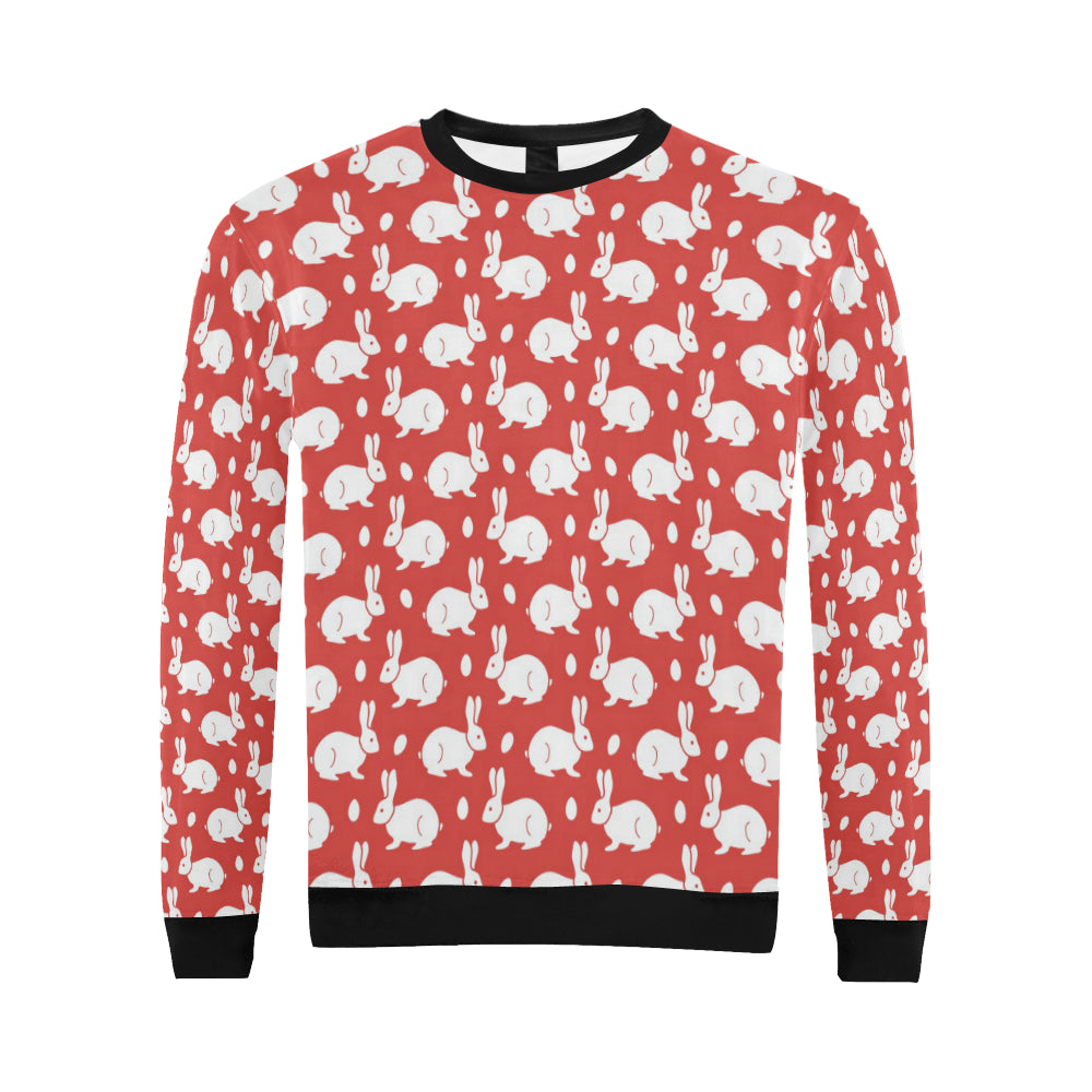 Rabbit Pattern Print Design RB017 Men Long Sleeve Sweatshirt