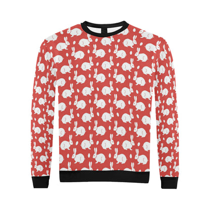 Rabbit Pattern Print Design RB017 Men Long Sleeve Sweatshirt