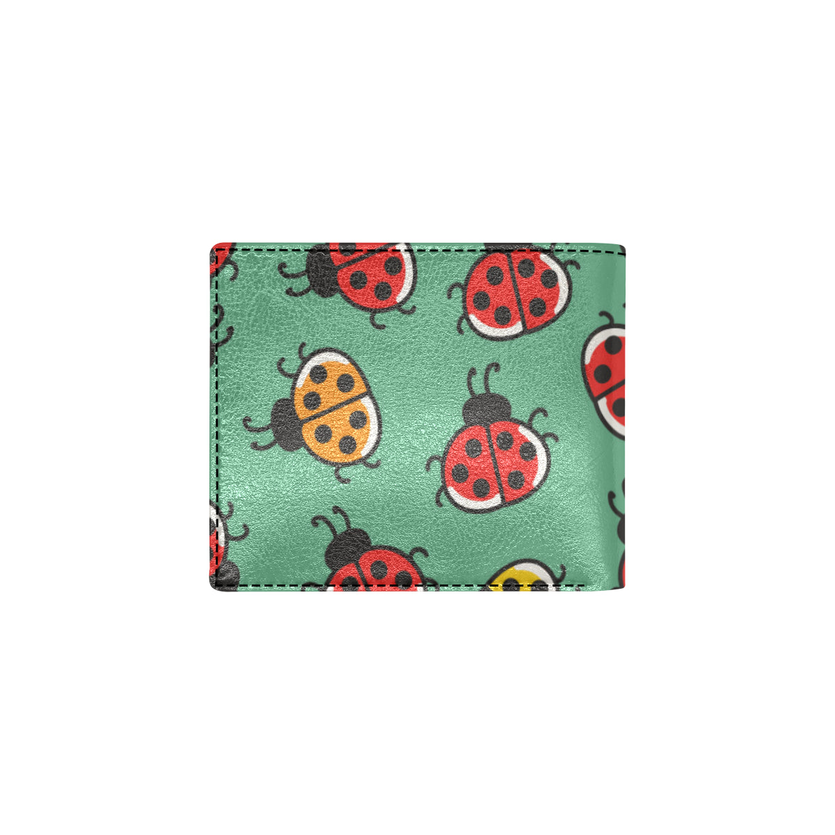 Ladybug Pattern Print Design 02 Men's ID Card Wallet