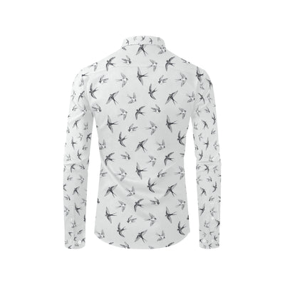 Hummingbird Pattern Print Design 06 Men Button Up Shirt - JorJune