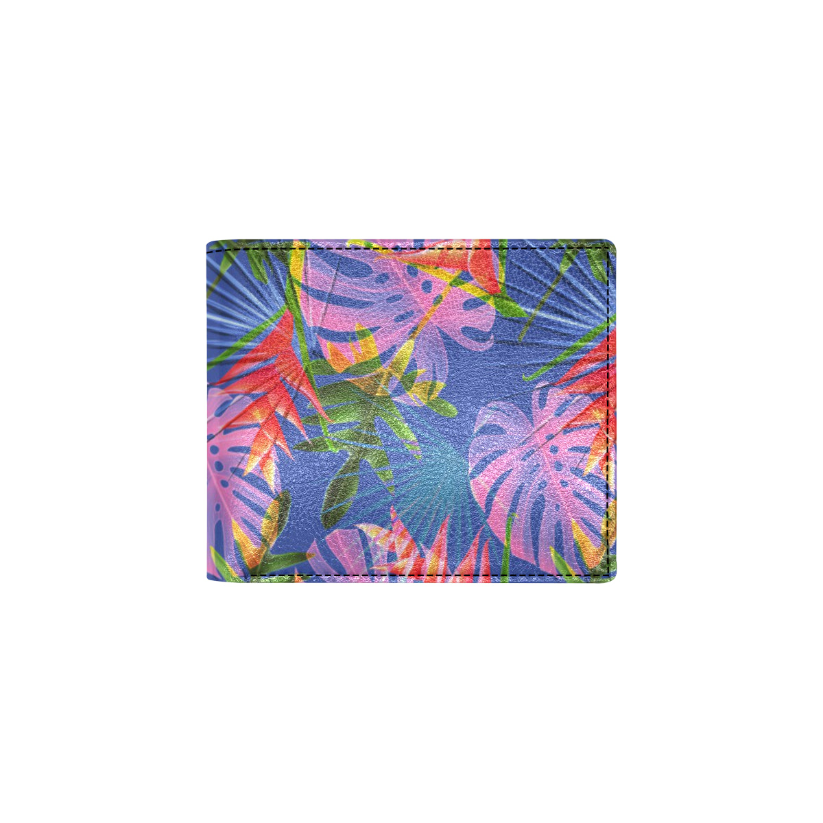 Tropical Flower Pattern Print Design TF025 Men's ID Card Wallet