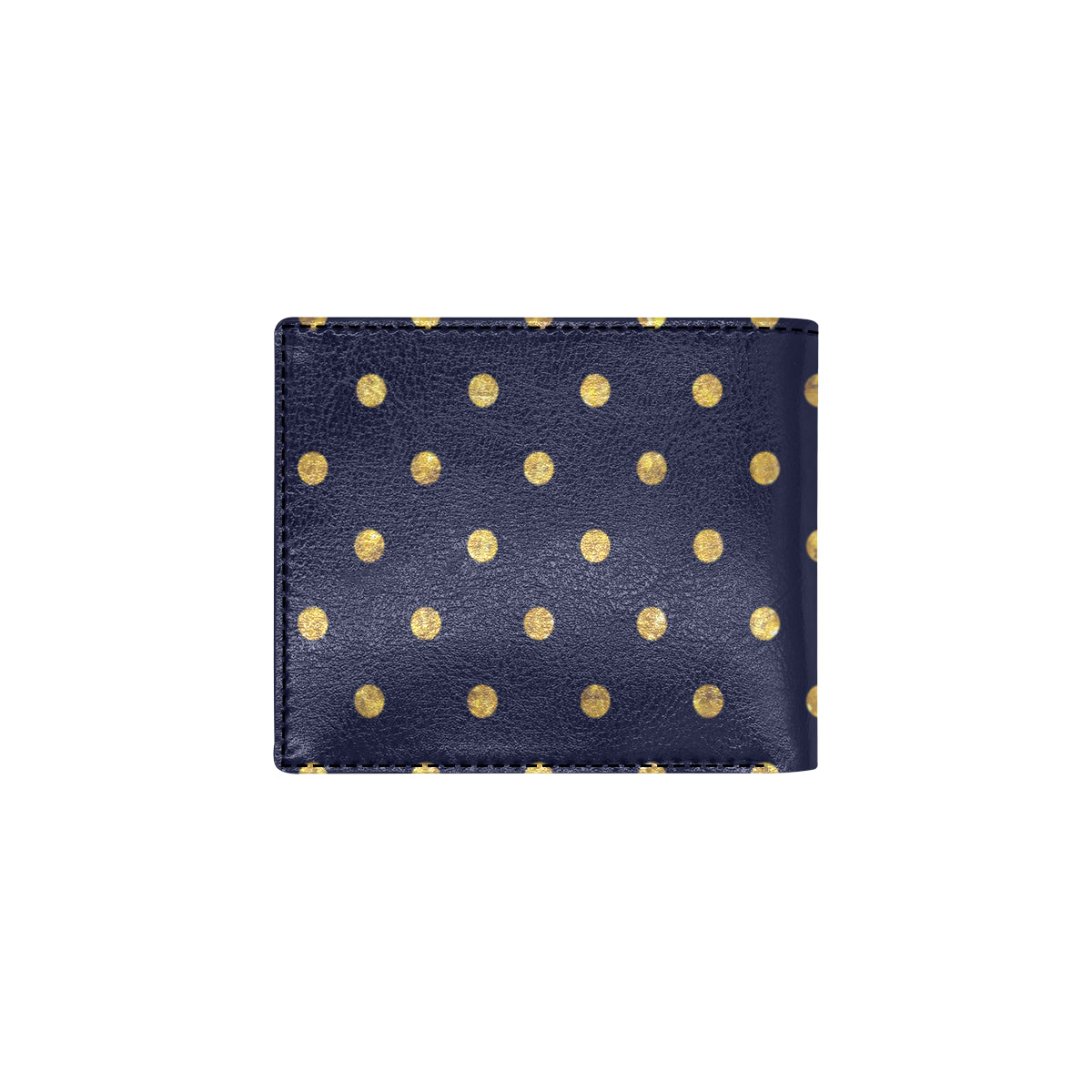 Polka Dot Gold Blue Pattern Print Design 02 Men's ID Card Wallet