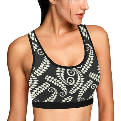 Fern Leave Print Pattern Sports Bra