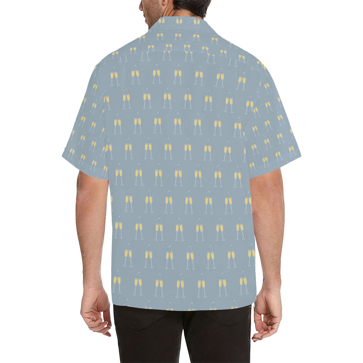 Champagne Pattern Print Design 03 Men's Hawaiian Shirt