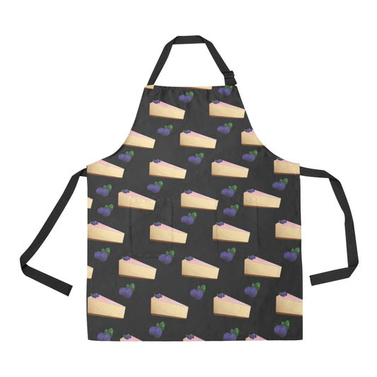 Cheesecake blueberry Pattern Print Design CK01 Apron with Pocket