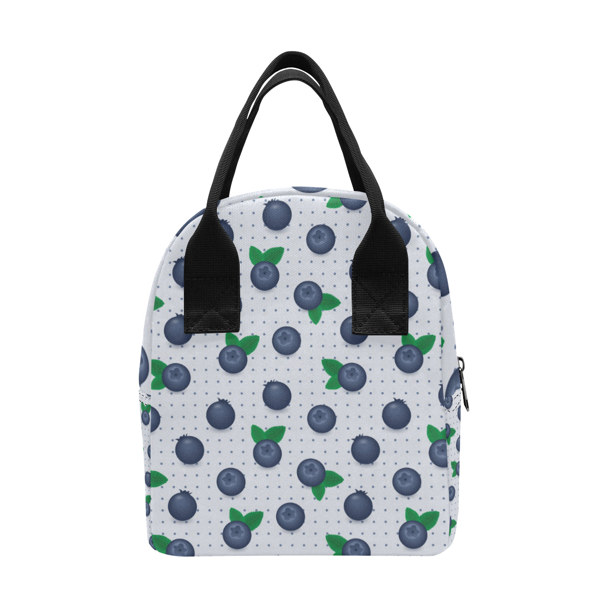 Blueberry Pattern Print Design BB02 Insulated Lunch Bag
