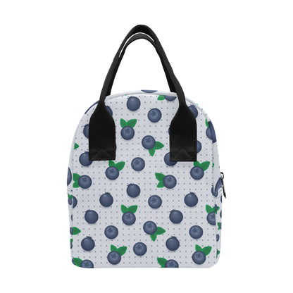 Blueberry Pattern Print Design BB02 Insulated Lunch Bag