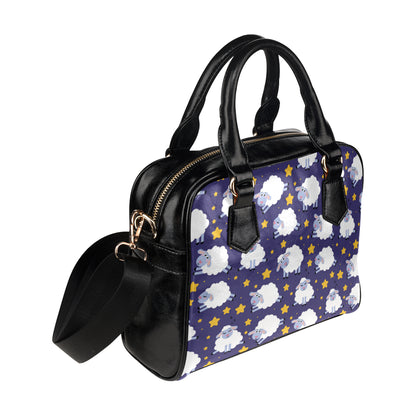 Sheep Pattern Print Design 03 Shoulder Handbag