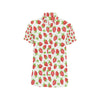 Strawberry Pattern Print Design SB07 Men's Short Sleeve Button Up Shirt