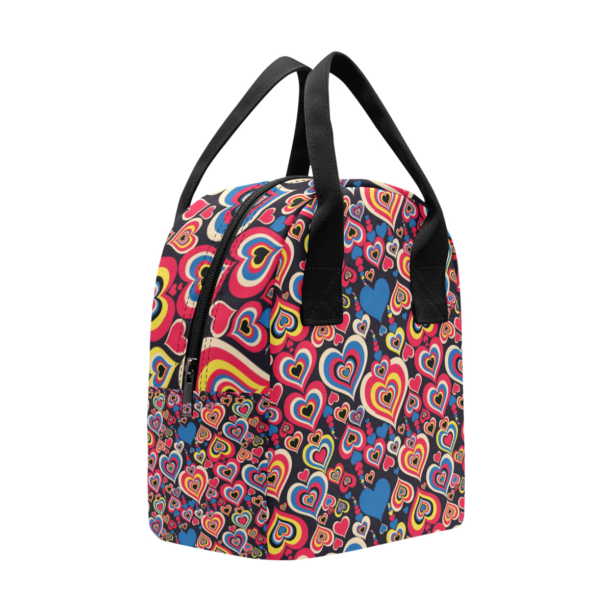 Heart Pattern Print Design HE08 Insulated Lunch Bag