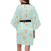 Christian Pattern Print Design 01 Women's Short Kimono