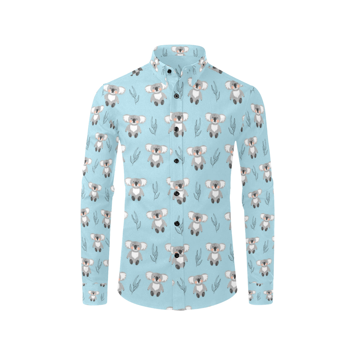 Koala Pattern Print Design 01 Men's Long Sleeve Shirt