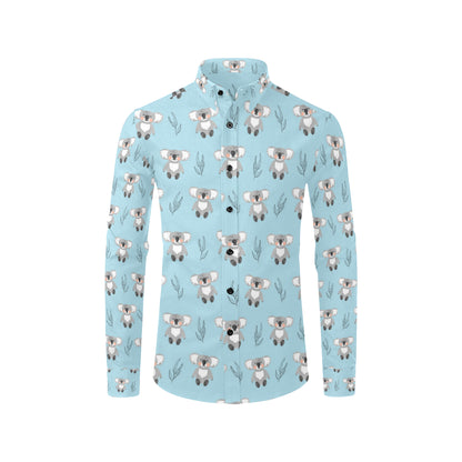Koala Pattern Print Design 01 Men's Long Sleeve Shirt
