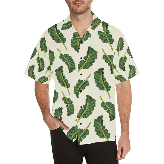 Kale Pattern Print Design 03 Men's Hawaiian Shirt