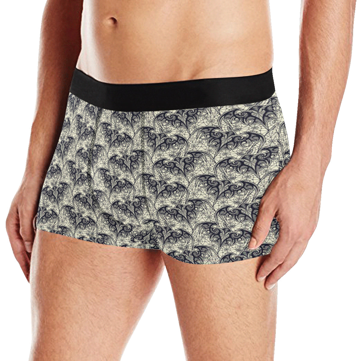Bat Tribal Pattern Print Design 06 Men's Boxer Briefs